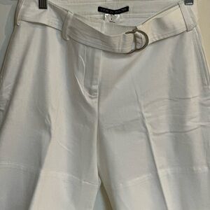 NWT: White Belted Bermuda style shorts